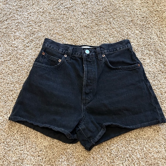 AGOLDE - Black Dee Denim Shorts - Picture 4 of 8